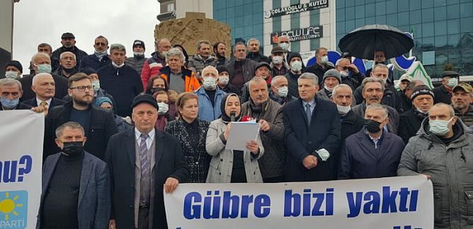 İlimizde gübre fiyatlarına gelen zamlar protesto edildi