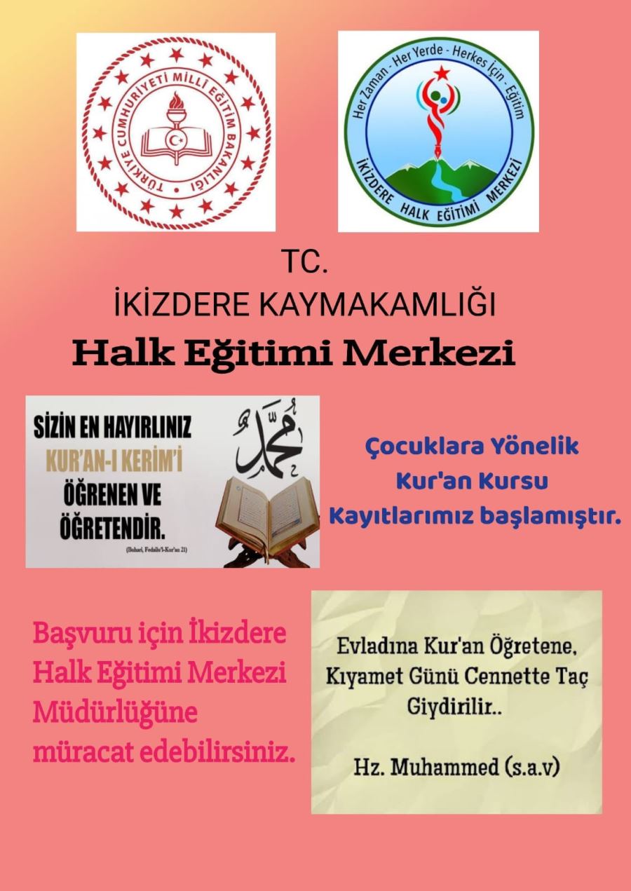 İKİZDERE HALK EĞİTİM’DEN KURS ATAĞI