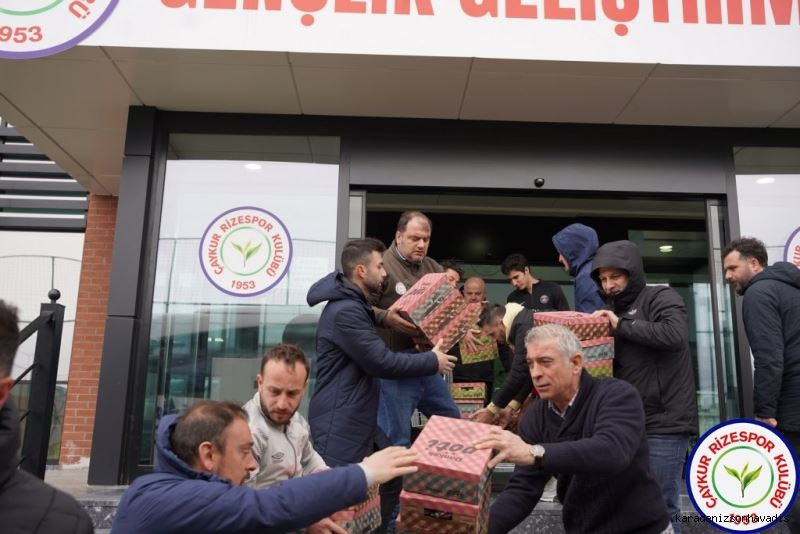 Çaykur Rizespor kışlık ürünlerini deprem bölgesine yolladı