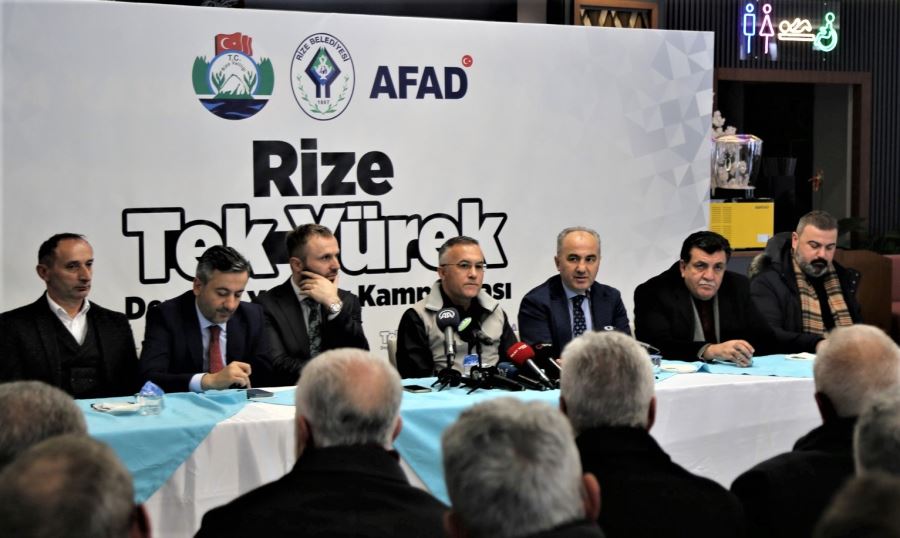 RİZE TEK YÜREK DEPREM BÖLGESİNE YARDIMLARINA DEVAM EDİYOR