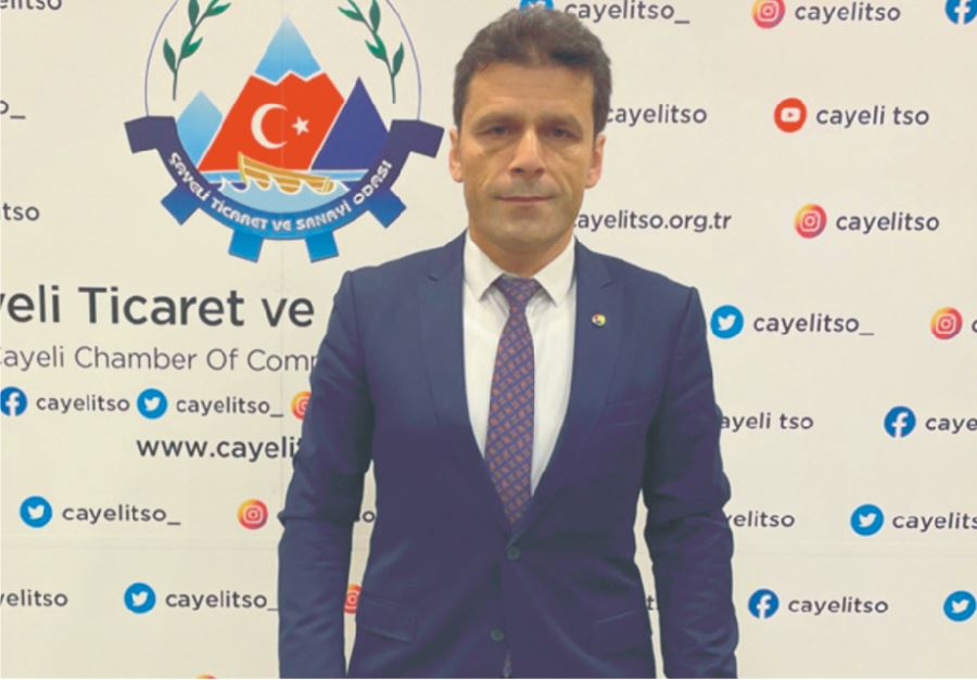 ÇAYELİ TİCARET VE SANAYİ ODASI BAŞKANI MEHMET ALİ MERT,  