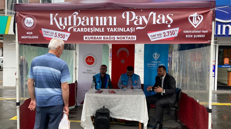 Rize kurbanını paylaştı