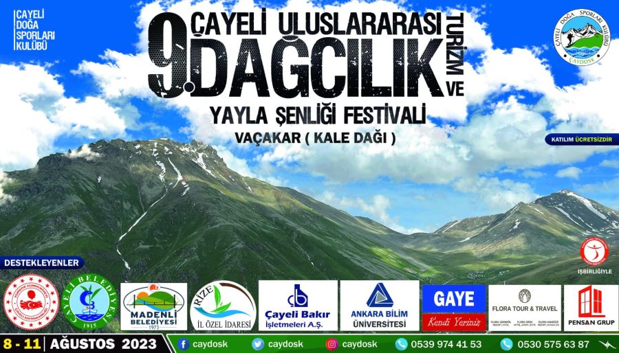 ÇAYELİ DAĞCILIK FESTİVALİ BAŞLIYOR