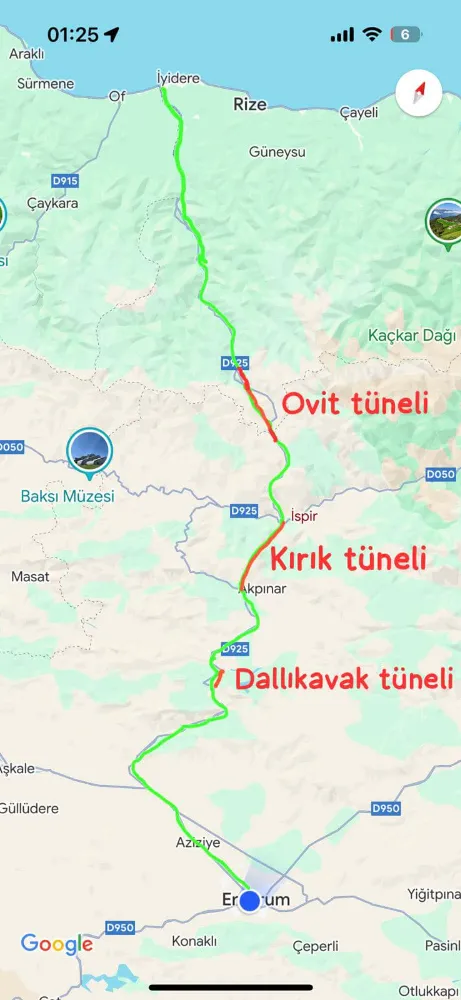 DALLIKAVAK DELİNDİ, DARISI KIRIK TÜNELİNE