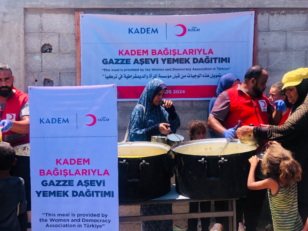 KADEM’DEN KIZILAY’IN GAZZE’DEKİ AŞEVİNE DESTEK