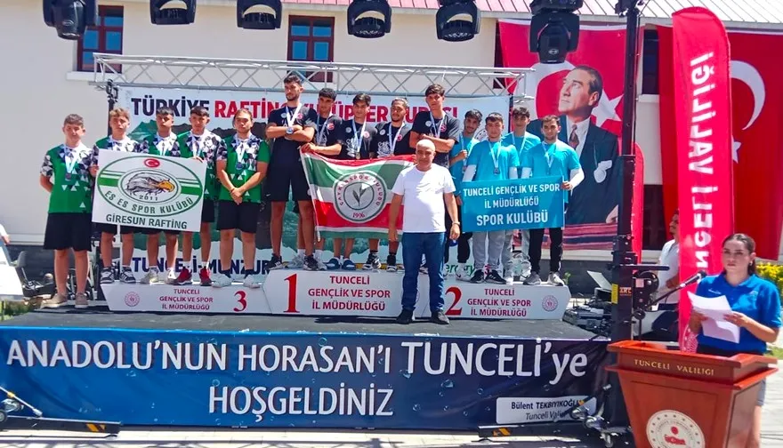 ÇAYKURSPOR RAFTİNG U19 ERKEKLER TUNCELİ’DE TÜRKİYE KULÜPLER KUPASI ŞAMPİYONU OLDU