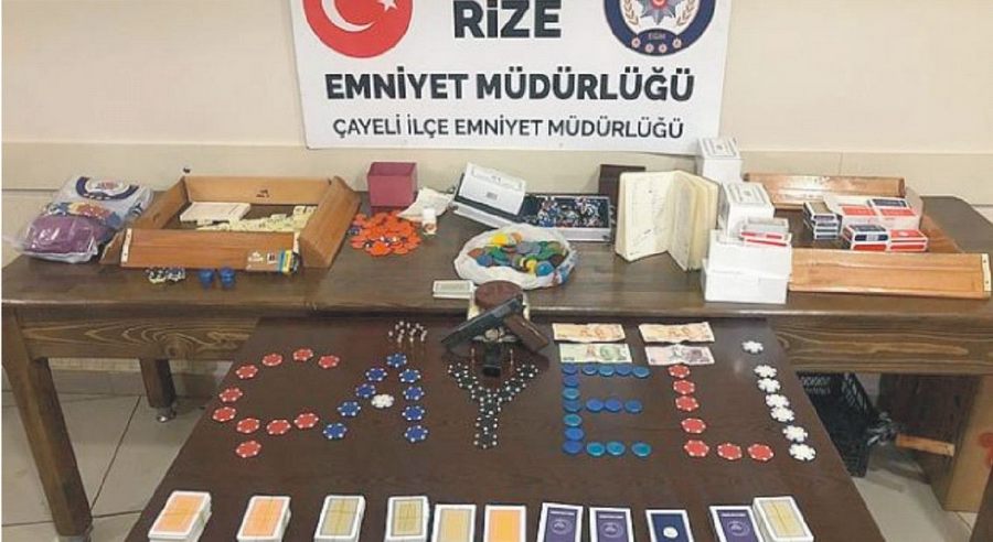 İlçemizde Kumarhaneye Çevrilen Eve Baskın