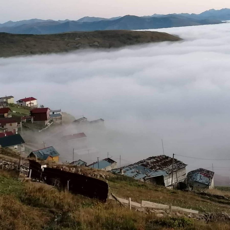 RİZEDE BULUTLARIN ÜZERİNDE YAYLA MANZARASI