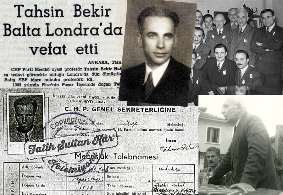 DOĞUŞTAN DİPLOMAT İYİ BİR MÜZAKERECİ TÜRK SİYASET TARİHİNİN UNUTULMAZ İSMİ RİZE PAZARLI PROF. DR TAHSİN BEKİR BALTA